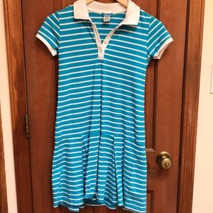 Girls Collared Drop Waist Dress